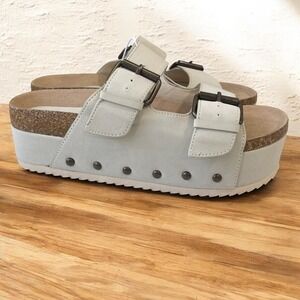 Altard State Sarenna Platform Sandals Taupe Gray Size 7 Summer Coastal Casual
